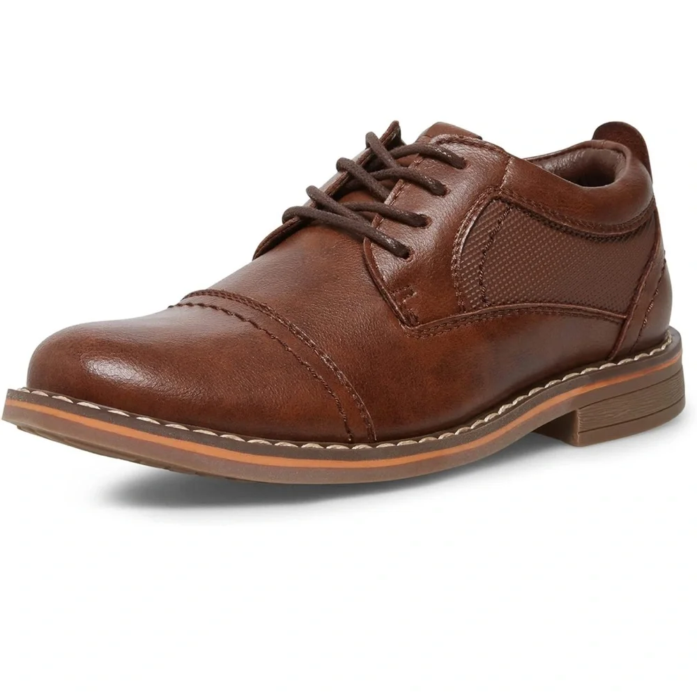 MADDEN Men SZ:8.5 Classic Brown Leather Oxfords Gently worn lace up Comfort Wear